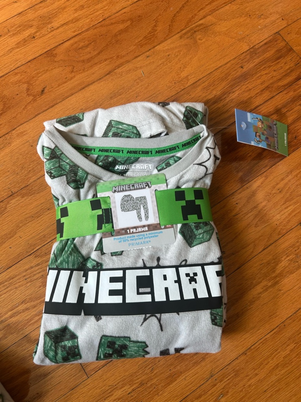 NWT Licensed Minecraft boys 2pcs Pajama Set size 11/12 yrs